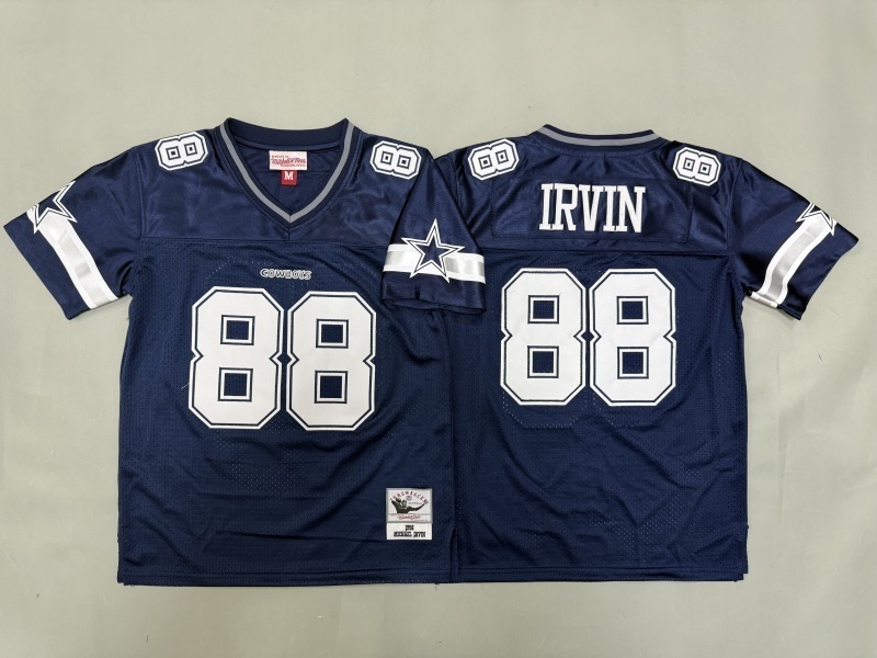 Youth Dallas Cowboys #88 Irvin Blue Throwback Limited Nike NFL Jersey 01